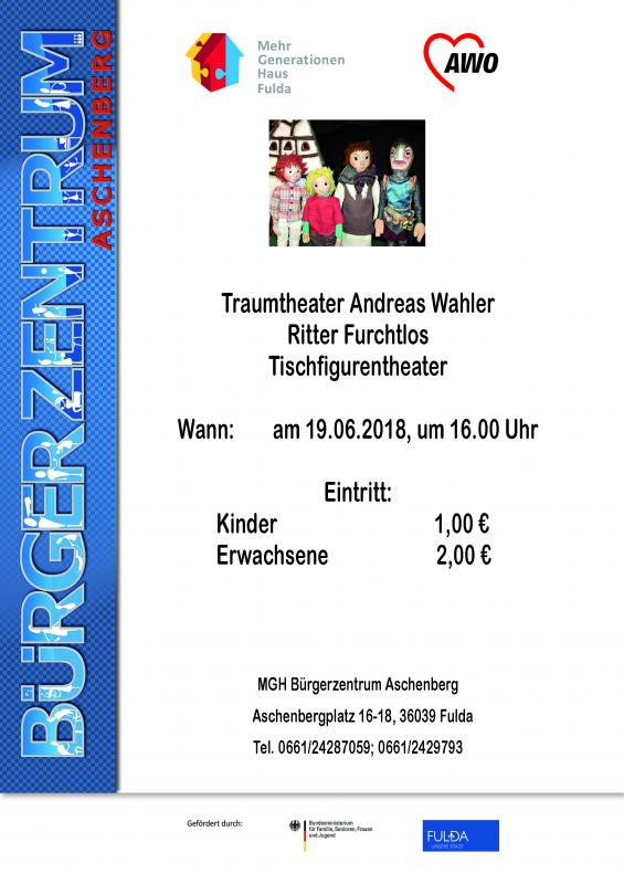 Ritter Furchtlos Tischfigurentheater Mehrgenerationenhaus Im Awo Burgerzentrum Aschenberg